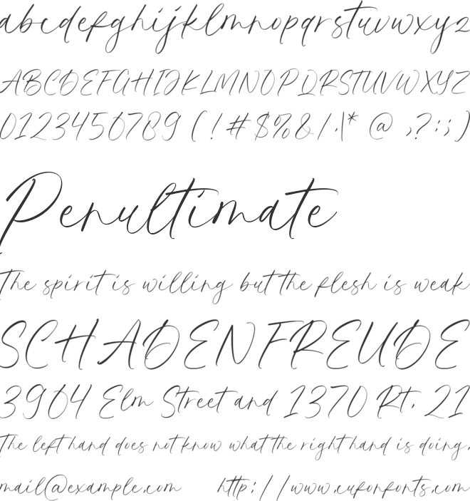 Vintage Paradise font preview