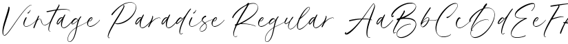 Vintage Paradise Regular font
