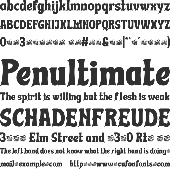 Cuy MLAONT Trial font preview