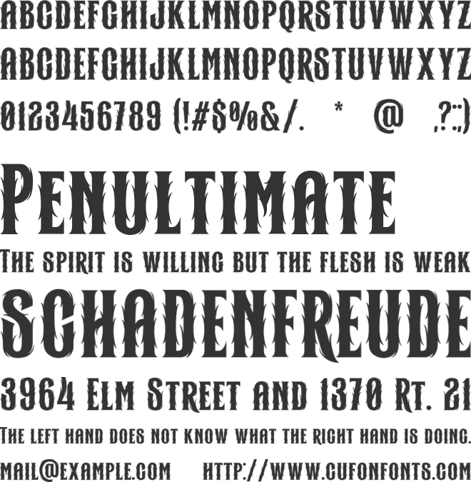 Metal Thorn font preview