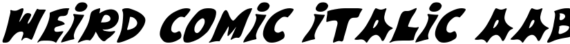 Weird Comic Italic font