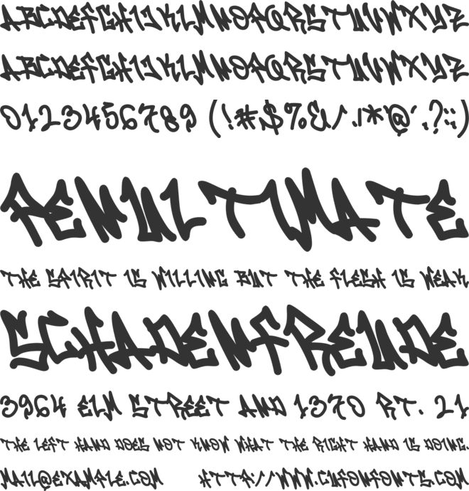 Hoax Vandal font preview