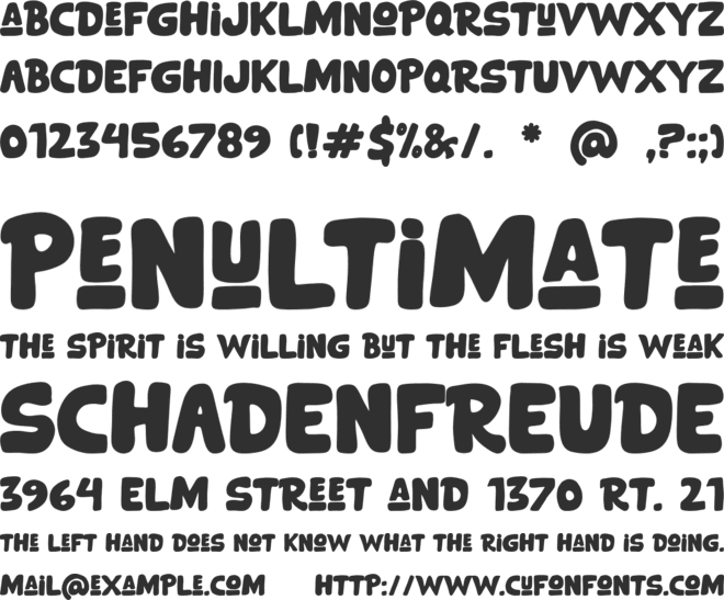 Inred World font preview
