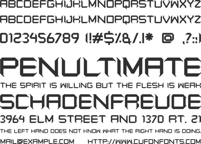 EXOTIQE DISPLAY font preview