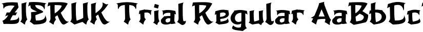 ZIERUK Trial Regular font