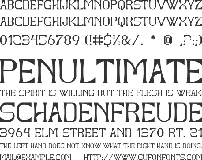 Black Kastile Modern font preview
