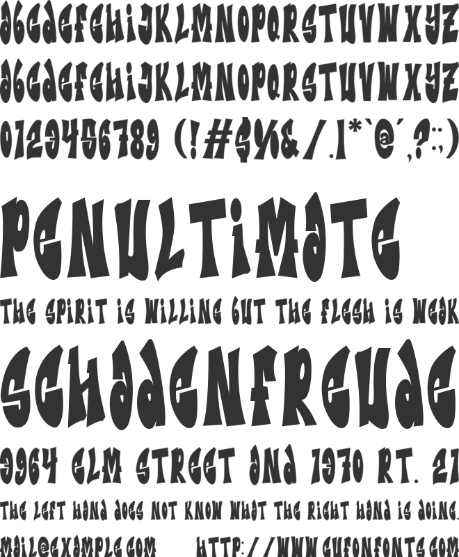 Metro Graffi font preview