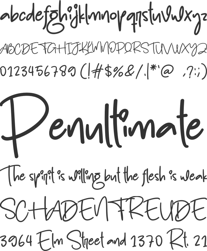 Hey Yoga font preview