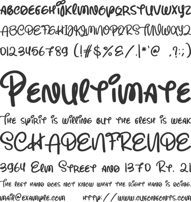 Respect The Teacher font preview