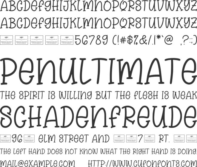 Morning Sunbeam font preview