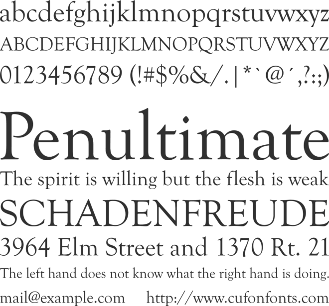 Goudy Old Style font preview