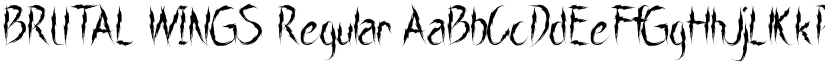 BRUTAL WINGS Regular font