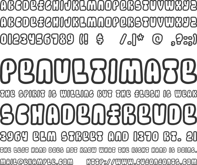 Bubblez Graffiti font preview