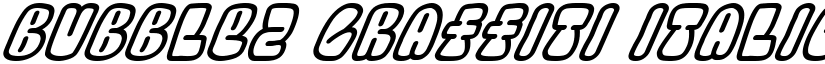 Bubblez Graffiti Italic font