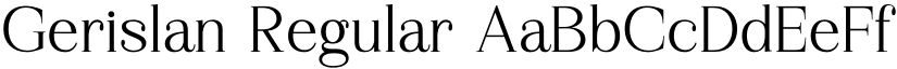 Gerislan Regular font