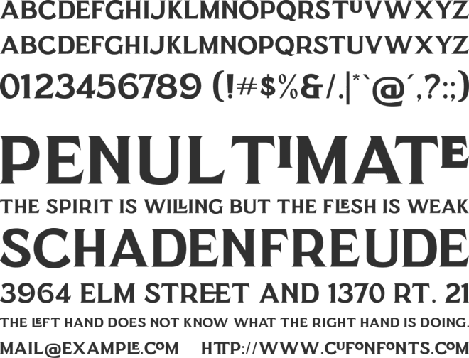 Clephons font preview
