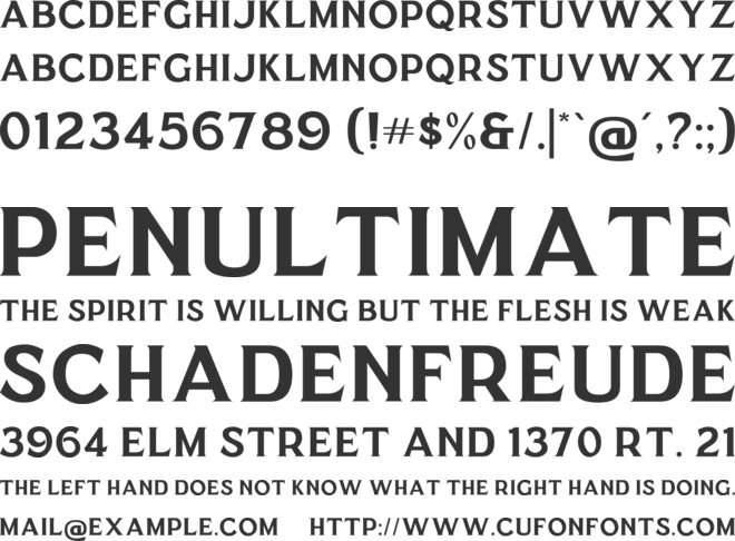 Clephons font preview