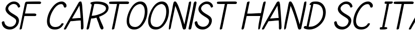 SF Cartoonist Hand SC Italic font