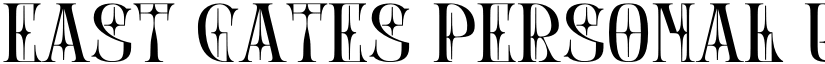 East Gates Personal Use Regular font