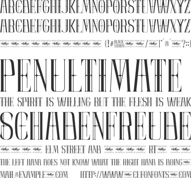 Black Storm Personal Use font preview