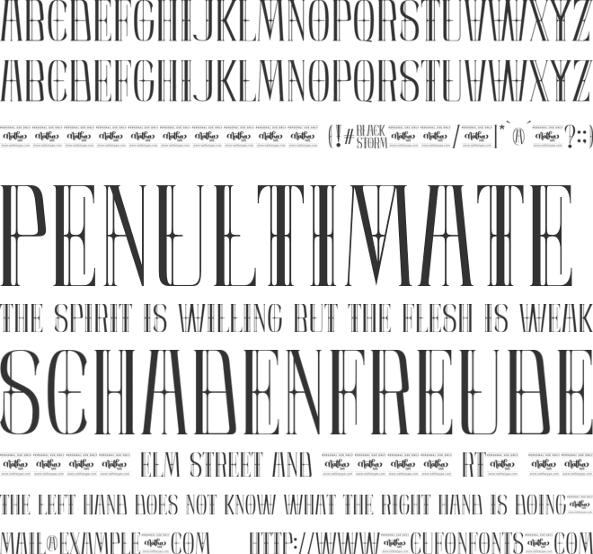 Black Storm Personal Use font preview