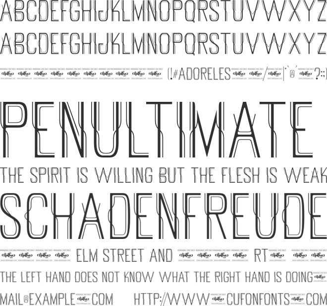 Adoreles Personal Use font preview
