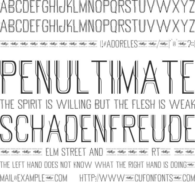 Adoreles Personal Use font preview