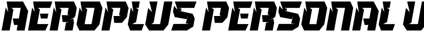 Aeroplus Personal Use font