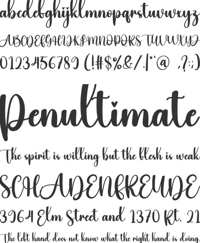 Bulldog font preview