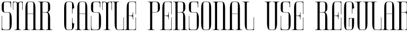Star Castle Personal Use Regular font