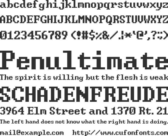 Windows Command Prompt font preview