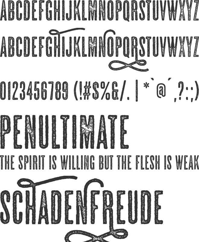 Huntress font preview