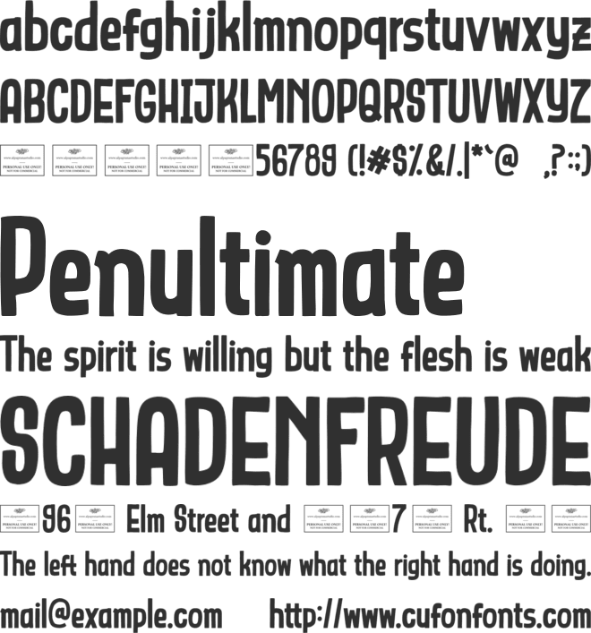 QuillQuirk font preview
