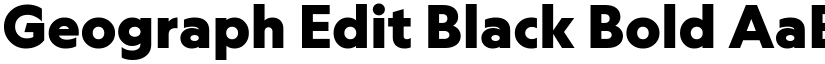 Geograph Edit Black Bold font