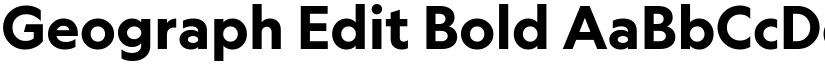 Geograph Edit Bold font