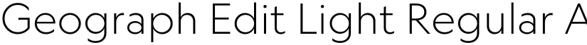 Geograph Edit Light Regular font