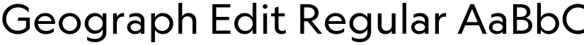 Geograph Edit Regular font