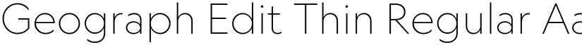 Geograph Edit Thin Regular font