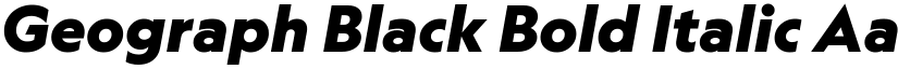 Geograph Black Bold Italic font