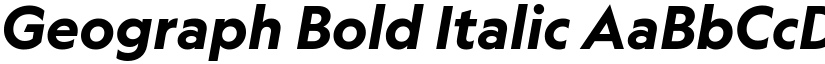 Geograph Bold Italic font
