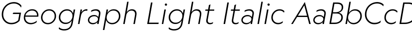 Geograph Light Italic font