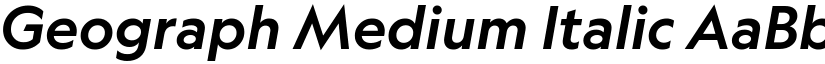 Geograph Medium Italic font