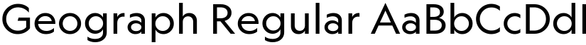 Geograph Regular font