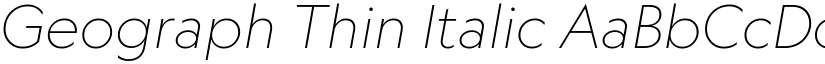 Geograph Thin Italic font