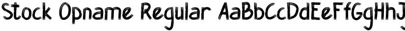 Stock Opname Regular font