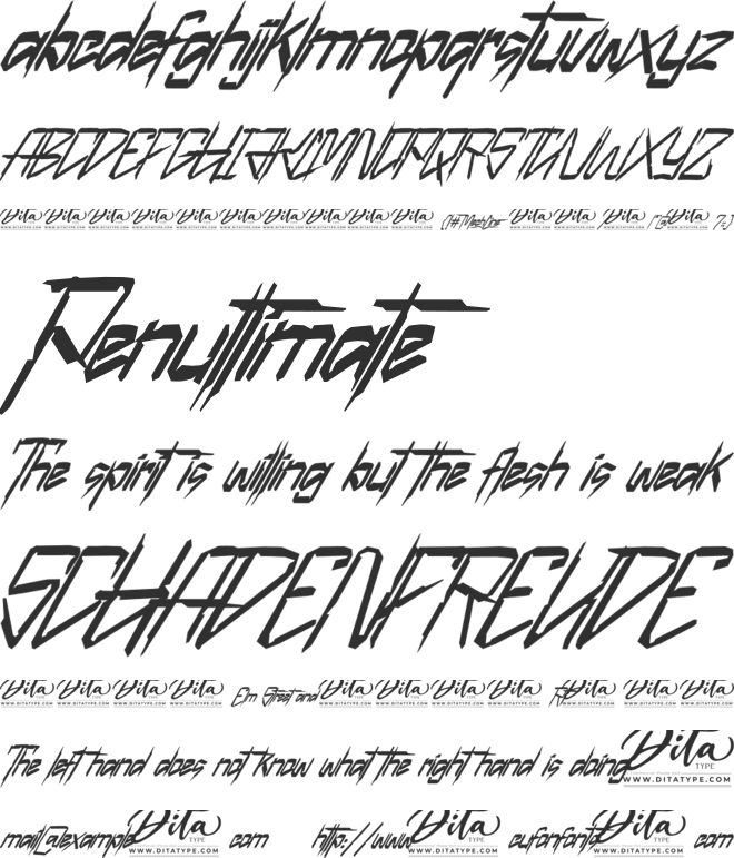 Mechline Personal Use font preview