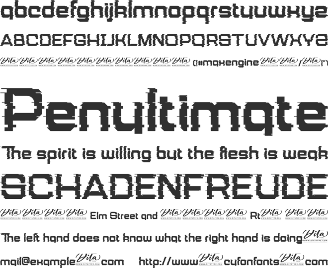 Maxengine Personal Use font preview