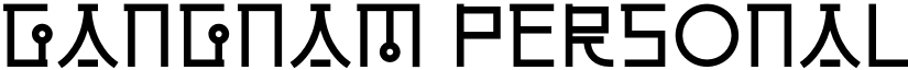 Gangnam Personal Use Regular font