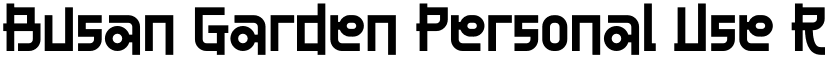 Busan Garden Personal Use Regular font