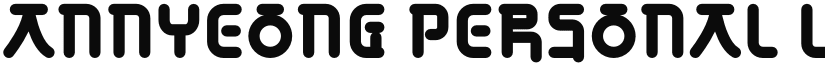 Annyeong Personal Use font download